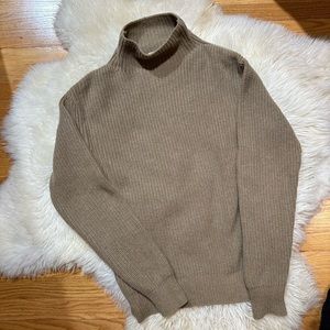 MR P. Men’s Roll Neck Ribbed Virgin Wool Sweater Made in Italy